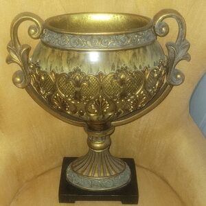 Elegant Gold and Silver Decorative Vase